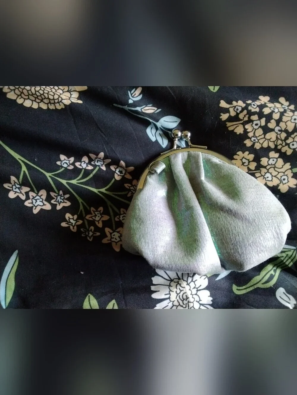 Urban Outfitters Green Velvet Kiss-Lock Coin Purse Also A Crossbody